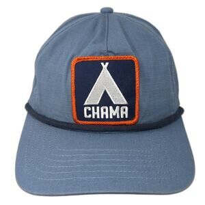 Chama Snapback 5 Panel Cap Blue OS Adjustable Embroidered Rope Big Accessories